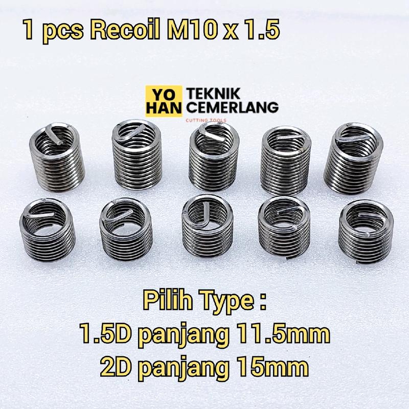 1 pcs Recoil M10 x 1.5 Drat Baut 14 0