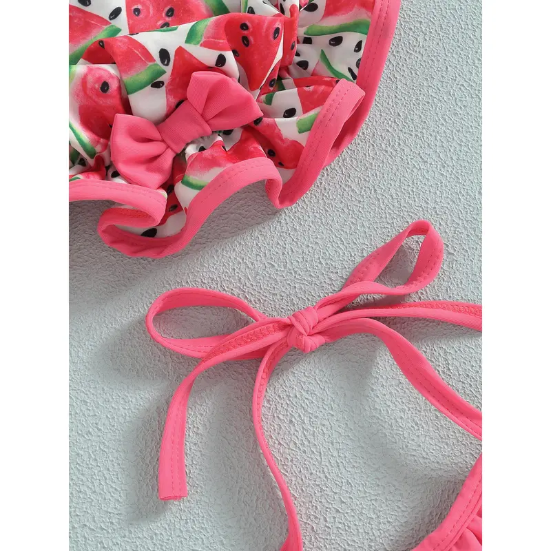 Đồ Bơi Bikini Cho Bé Gái, Áo Vest Cổ Dây Không Tay, Quần Đùi Hồ Bơi Đi Biển Có Mũ, Mùa Hè, Mềm Mại, Thoải Mái, Mùa Hè, Biển, Bãi Biển, Dễ Thương, Thời Trang, Kỳ Nghỉ, Đáng Yêu, Ơn Gọi, 6-24M, 2-4Y 8