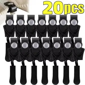 1/20Pcs Universal Detachable Metal Zipper Slider Puller Detachable Instant Repair Kit DIY Replacement Lever Locks Untuk Pakaian dan Koper
