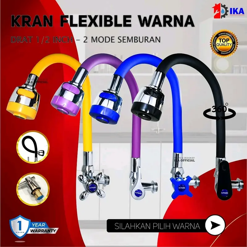 Kran Angsa Dapur Fleksibel / Flexible - 1/2 Inch - High Quality Keran Air Angsa Fleksibel 2 Mode - Keran Cuci Piring Keran Air Angsa  Fleksibel 2 Mode - Keran Cuci Piring Angsa - Kran Sink Dapur Drat 1/2 Inc Angsa - Kran Sink Dapur Drat 1/2 Inc 0