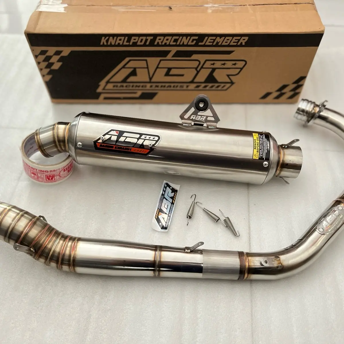 Knalpot abr racing exhaust Type bulat jenong Gread A motor Cb gl megapro Tiger