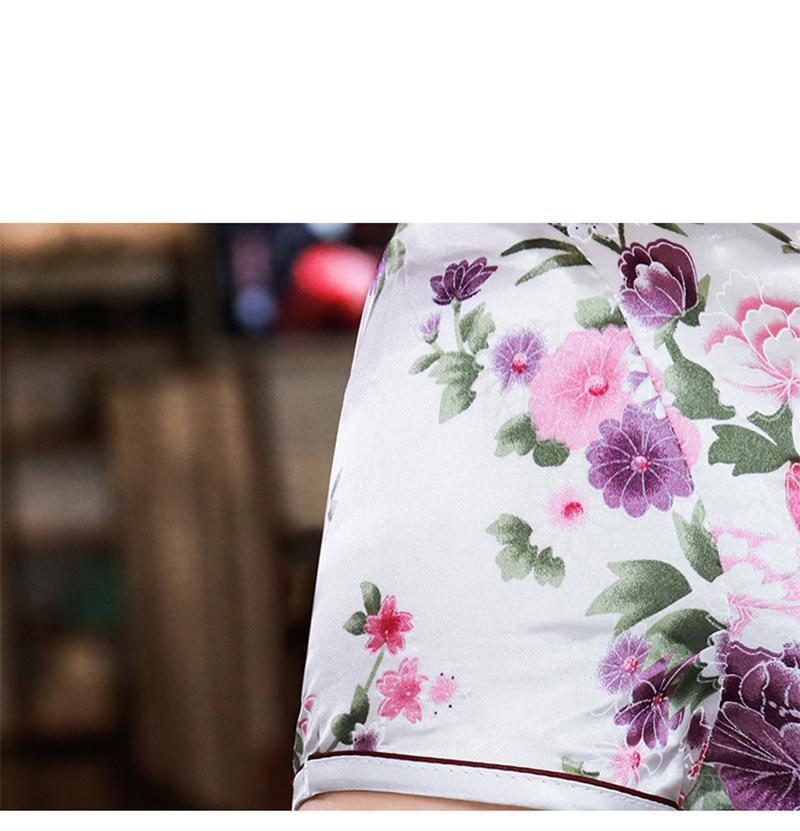 Product Introduction of New Summer Short Cheongsam Dress Chinese Style Slim Vintage Vestido Qipao Dresses 11