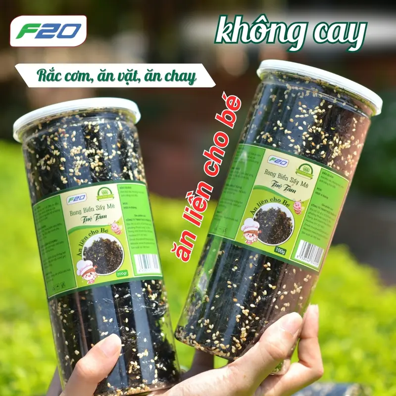 {COMBO 2 HŨ} Rong Biển Sấy Mè KHÔNG CAY - Dùng ăn liền, trộn cơm, ăn vặt, ăn chay 3