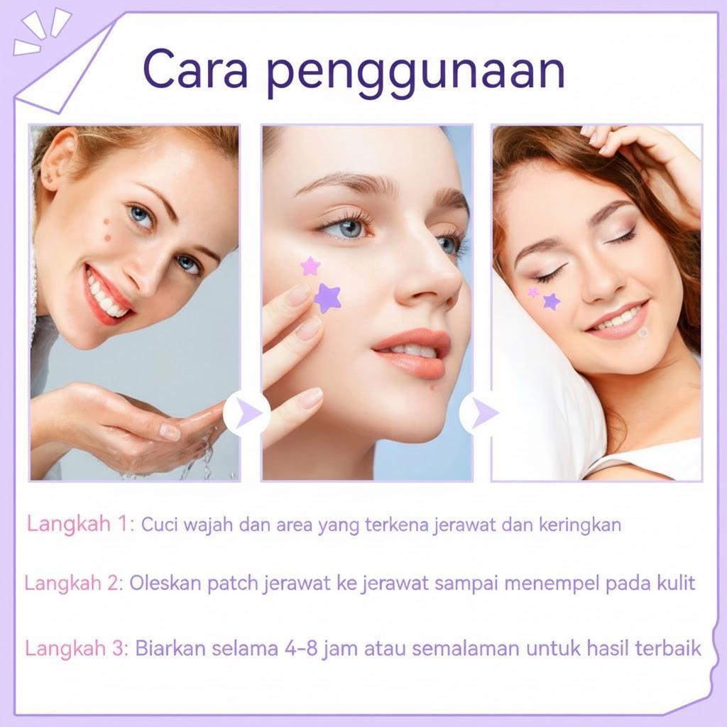 JazzyStone Acne Patch Acne Pimple Patches Cute Flower Star Heart Shaped Beauty Acne sticker jerawat patch lucu Tempelan Jerawat Day / Night Sticker Obat Jerawat Beauty Acne sticker