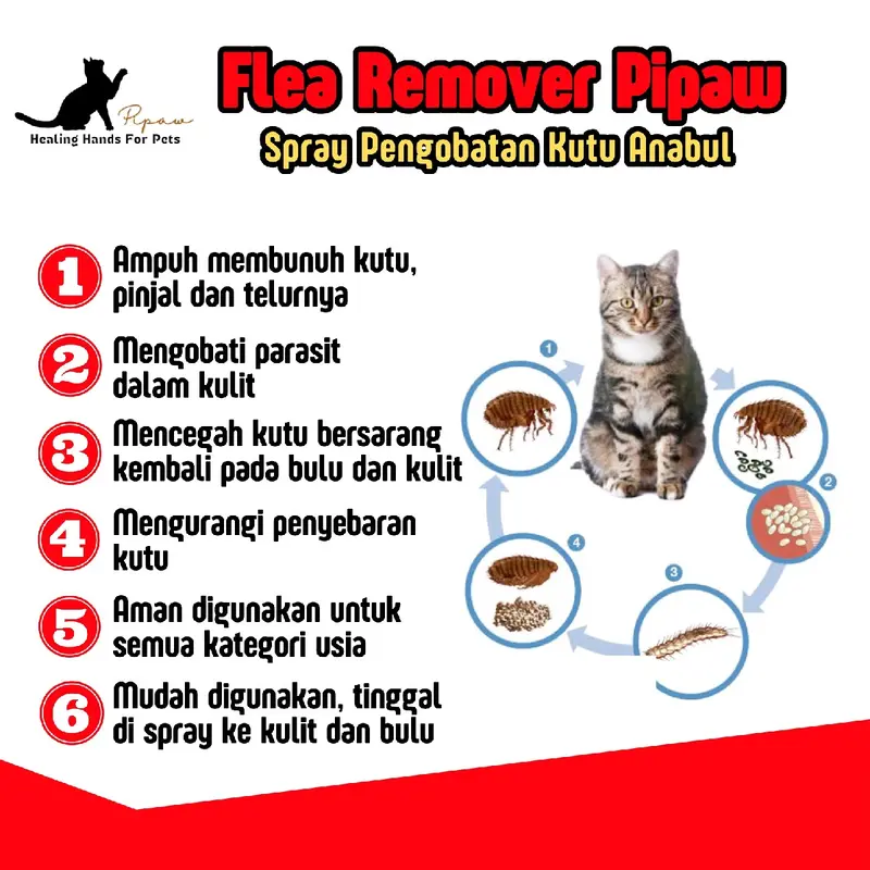 Flea Remover Pipaw - Obat Kutu Anabul 250 ml 1