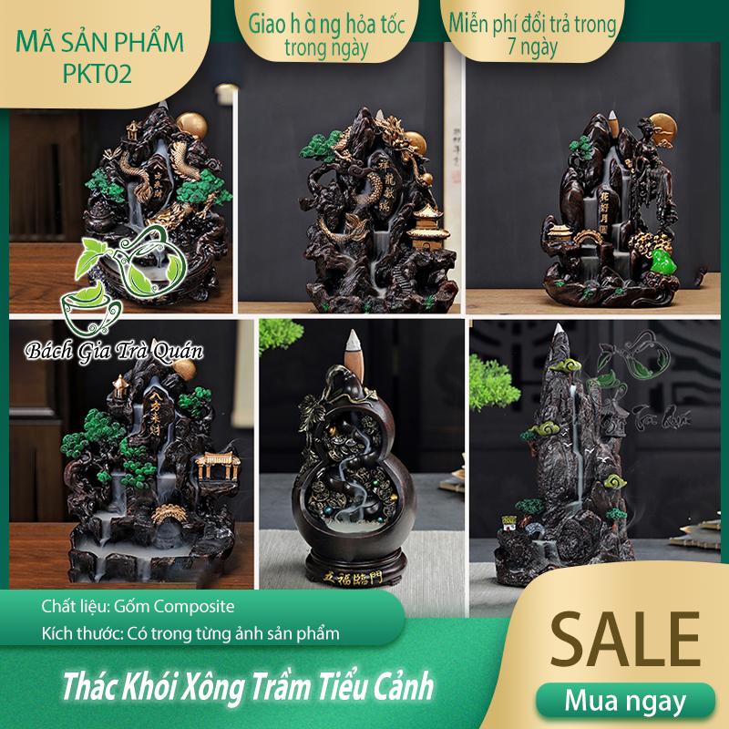  Thác Khói Xông Trầm Hương Phong Thủy Tiểu Cảnh Sơn Thủy Decor Phòng 