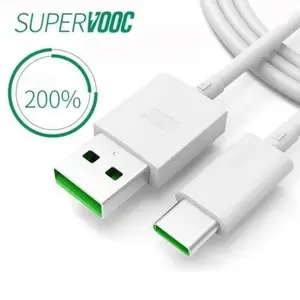 OPO Kabel Data Charger Original Type C VOOC Fast Charging untuk A53 A54 A73 A74 A77S A96 Reno 2F 3 Pro 4F 5 Lite 6 7 8 5G Panjang 1,2 Meter Support Charger dan Data
