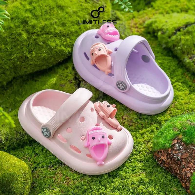 Aksesoris Jibbitz Hiue Terbaru 2024 Lucu Premium Pin Hiu Motif Terbaru Karakter Kekinian Unisex ( Sandal Sepatu ) Shoe Karet Model Shark Warna Selempang Badminton Safety Pump Flash 3