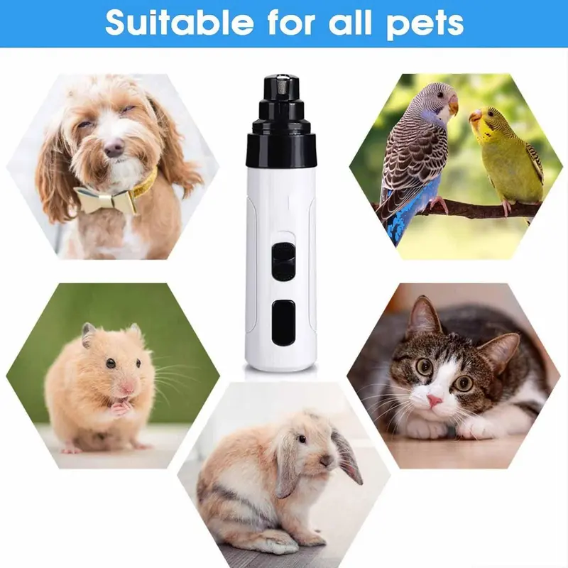 Pet Electric Nail Trimmer, 1 Box Pet Nail Polisher & Accessories, Rechargeable Pet Nail Clipper, Professional Dog & Cat Grooming Tool,  Funky Bedroom Accessories 6