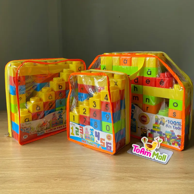 Bộ Xếp Hình Loại To Nhựa An Toàn Hàng Việt Nam Cho Bé Từ 1 Tuổi - Toy, Tháo Lắp 3