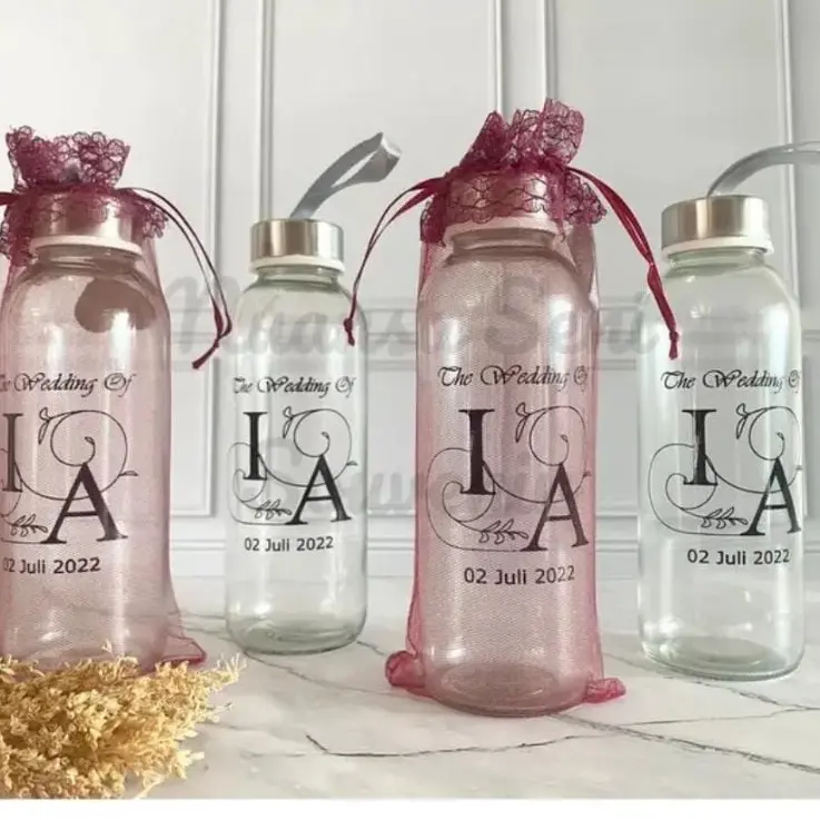 botol bening sablon bungkus tile, peking kotak