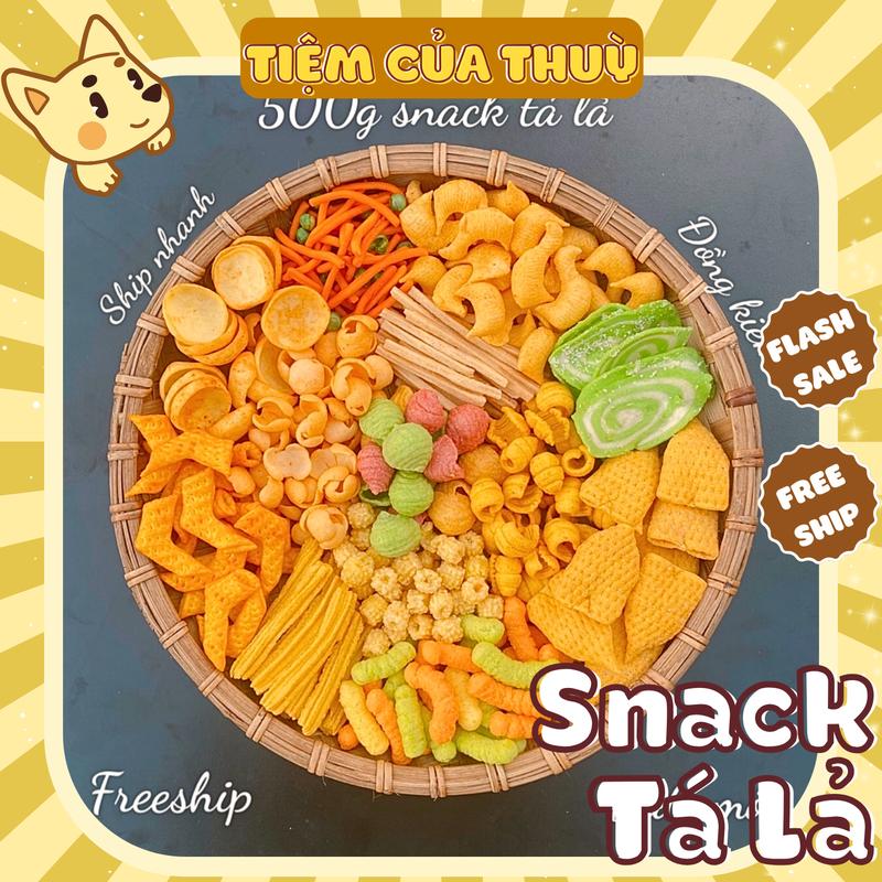500G Snack Tá Lả Mix Vị Siêu Ngon Siêu Giòn Đồ Ắn Vặt Bim Bim Tá Lả HOT, Tiệm ăn vặt Thuỳ Bùi