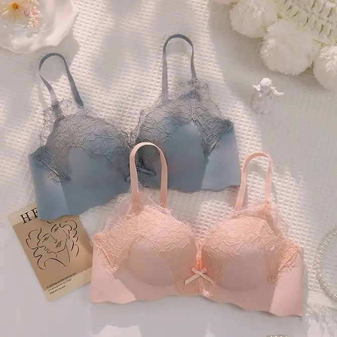 Áo Ngực Nâng Ngực Nhỏ Ren Gợi Cảm Cho Nữ Không Gọng Chống chảy xệ Đồ Lót 1
