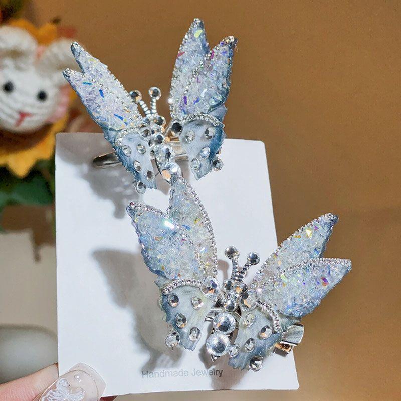 Kẹp Tóc Bướm, Thiết Kế Mới, Pha Lê Dream Color, Cho Bé Gái, Kẹp Tóc, Phụ Kiện Đội Đầu Công Chúa Bé Gái, Phong Cách Thanh Lịch, Phụ Kiện Tóc 2