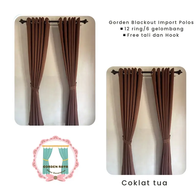 Gorden Blackout Import Polos Super Tebal serat shafron doff 4