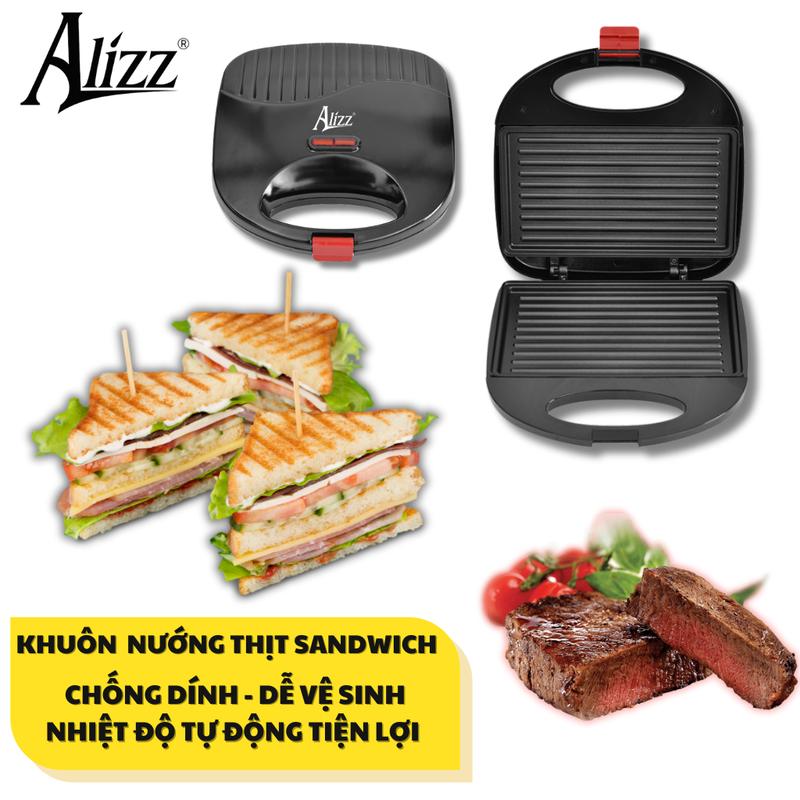 Máy làm bánh mì sandwich khuôn lớn Sokany - ALIZZ công suất 750W chống dính - Bảo hành 12 tháng Máy Làm Sữa Pha Trà