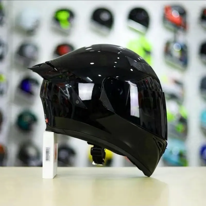 Mũ bảo hiểm fullface Royal M138B Helmet màu trơn va tem redbull  - 0