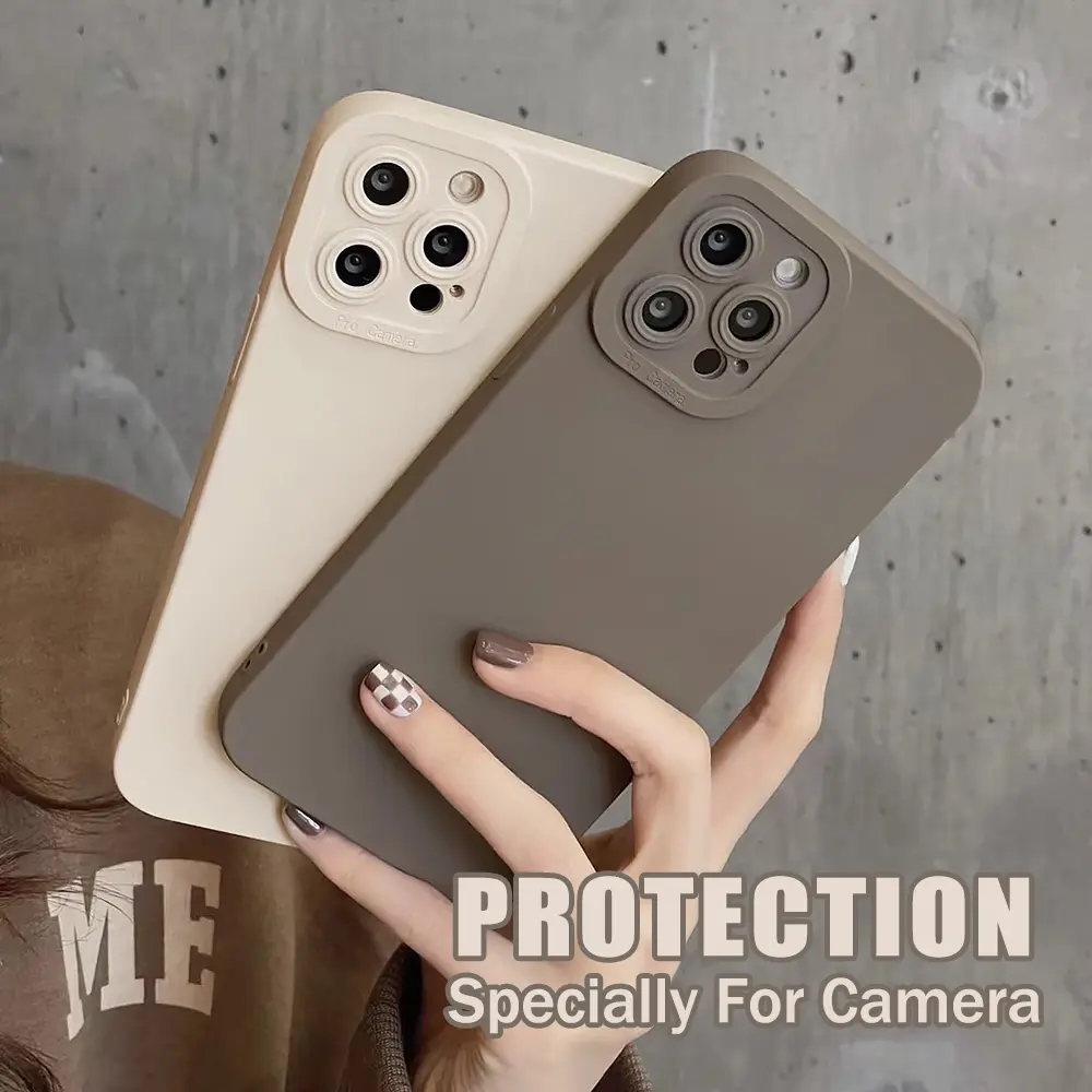 Ốp Điện Thoại Silicon Chống Sốc, CrashStar, Dành Cho iPhone 16, 15, 14, 13, 12, 11, Pro Max, XS, XR, X, 8 +, 7 Plus, Thiết Kế Đơn Giản, Màu Trơn Mềm Mại, Vỏ Điện Thoại Chống Sốc, Vỏ Bảo Vệ Camera Ống Kính Bao Phủ Toàn Bộ, Bán Chạy Nhất