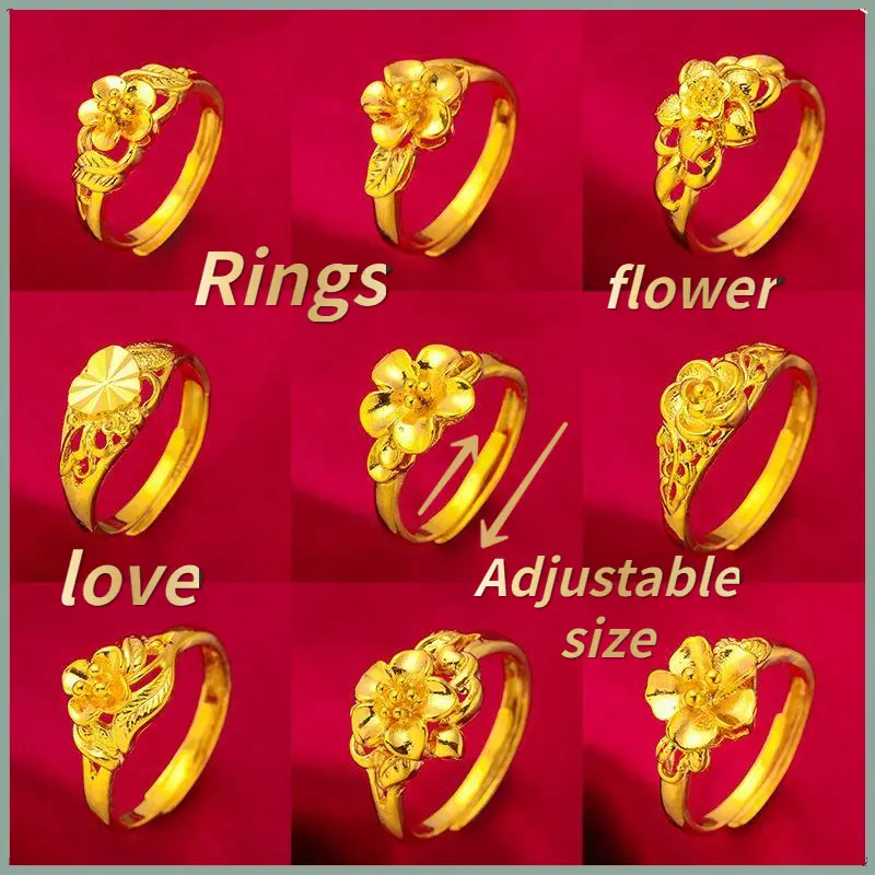 Women's Ring Brass Gilding 100 Design Simple Rings