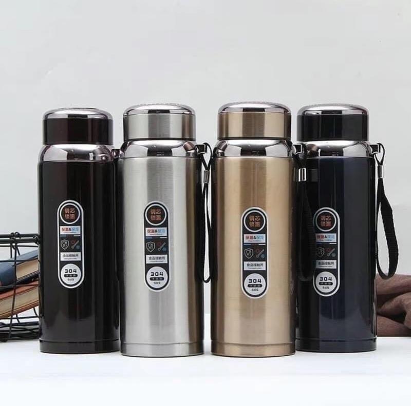 Bình giữ nhiệt nóng lạnh 800ml lõi thép inox 304 chống Gỉ ( Giao màu ngẫu nhiên ) ca nước