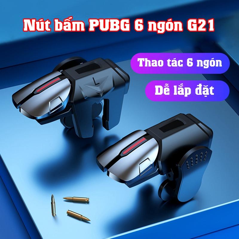 Nút bắn G21 - Bộ nút bấm PUBG 6 ngón G21 chất liệu ABS Hợp kim cao cấp dành cho PUBG, FF, COD, APEX