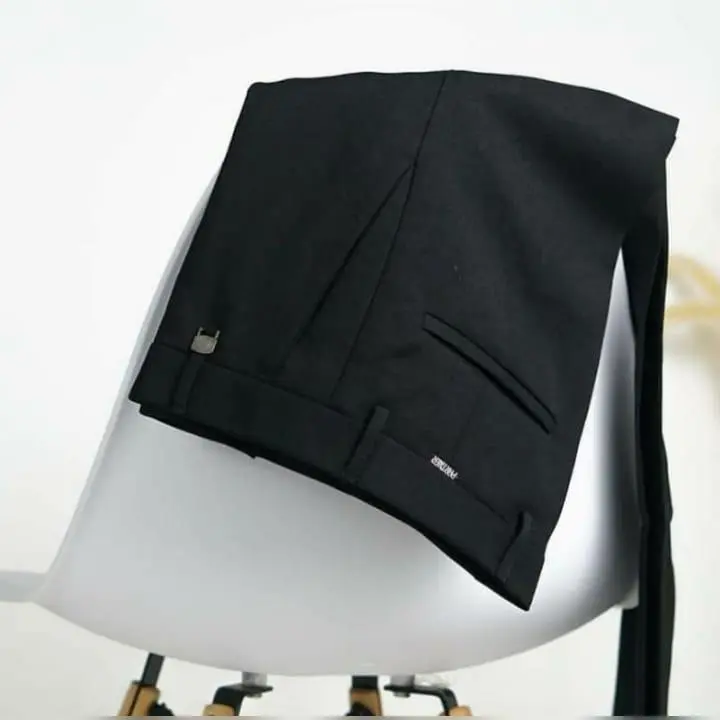 CELANA PANJANG BAHAN TERMURAH Formal Pria Kerja Kantor Hitam Slim Fit Navy
