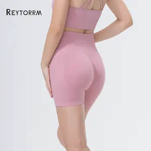 Reytorrm LYCRA 1/3Legging Celana Pendek Yoga Celana Olahraga Wanita High Waist Yoga&Running Sport .(DK02)
