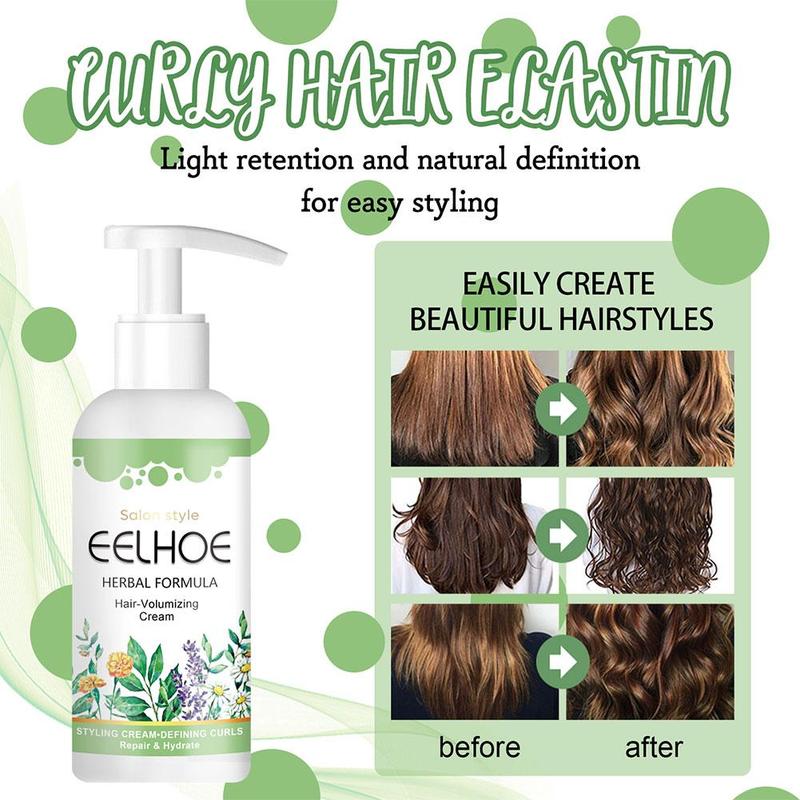 Product Introduction of Curly Hair Volumizing Cream,Styling Essence, Curl Defining Style Repair Hair Frizz, Curl Gel U0R4 15