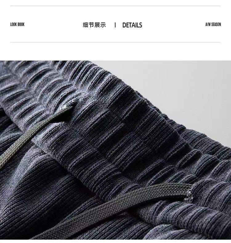 Product Introduction of Quần Dài Nhung Dày Lót Lông Cừu, Dành Cho Nam Giới, Quần Ống Đứng Thường Ngày Dáng Rộng Rãi, Quần Dài, Thích Hợp Cho Mùa Thu Và Mùa Đông, Phong Cách Bố Giữa 18