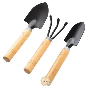 TUTU Alat Berkebun Bercocok Tanam Mini 3 in 1 GAGANG BAHAN TEBAL Set Sekop Cangkul Garpu Garden Tools / Skop Gardening Shovel 3in1 / Peralatan Taman