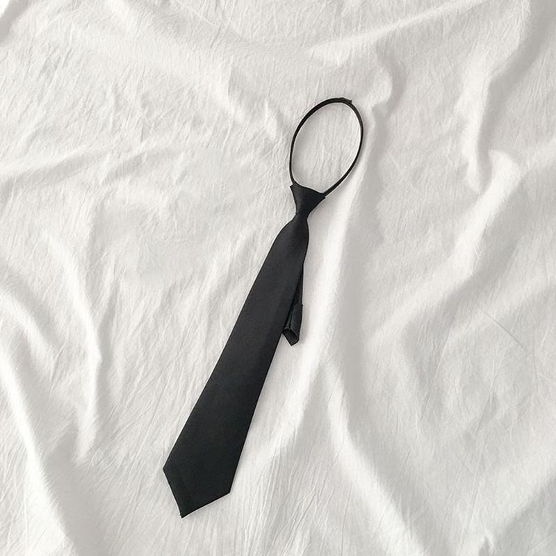 Product Introduction of College Style Plain Zipper Necktie Trendy Necktie Softing And Smothing Zipper Necktie Breathable For Men And Women 16