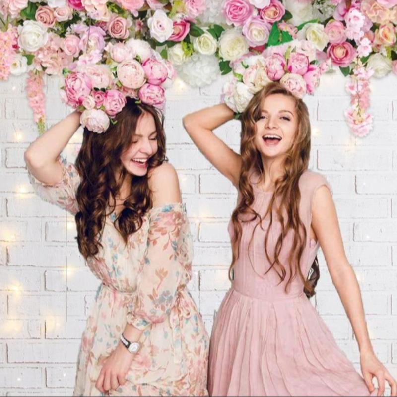 Product Introduction of Flower Patterned Background, Wall Hanging Background, Glitter Brick Decor Background,  Flower Wall Backdrop  for Wedding Party Photo Shoot 4