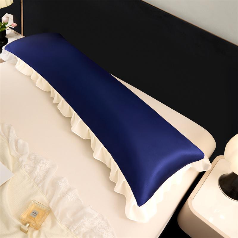 Solid Color Ice Silk Pillowcase without Filler, Breathable Comfortable Pillow Cover, Cooling Pillow Protector for Home Bedroom Dormitory Hotel 5