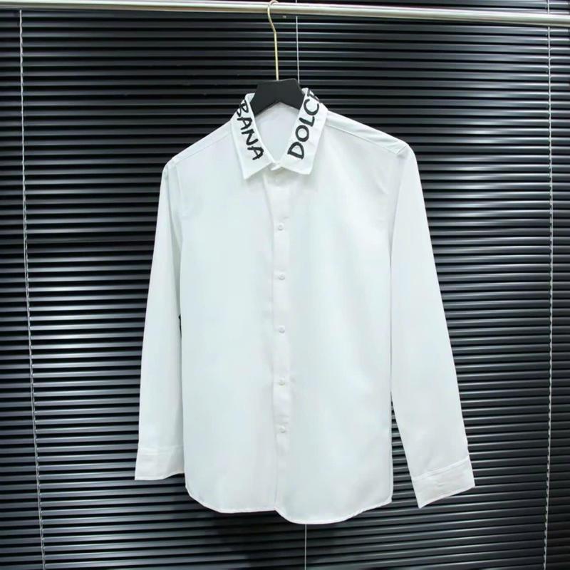 Áo Sơ Mi Trắng Dài Tay Thêu Cổ Do cle banana Nam Nữ