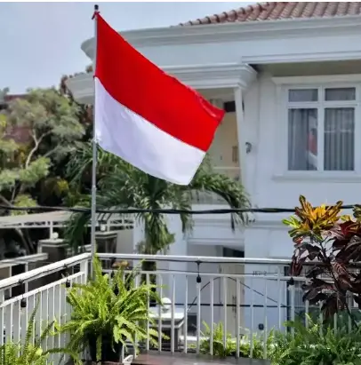 Tiang Bendera 3 Meter Galvanis Tahan Karat Bendera Premium