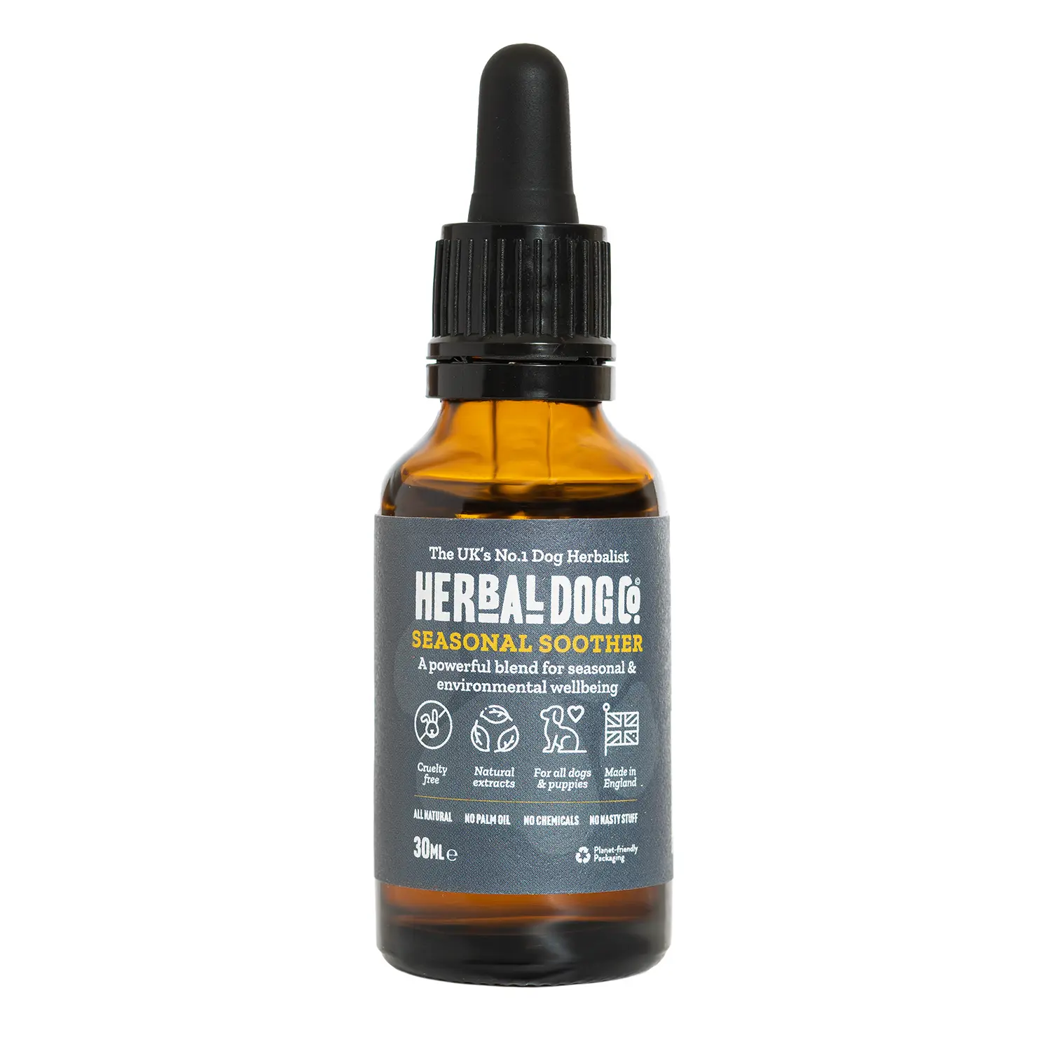 Seasonal Soother Tonic 30ml | A natural soother made with a unique blend of lemon extract & organic honey, both of which are known to contain effective & soothing properties pet supplement