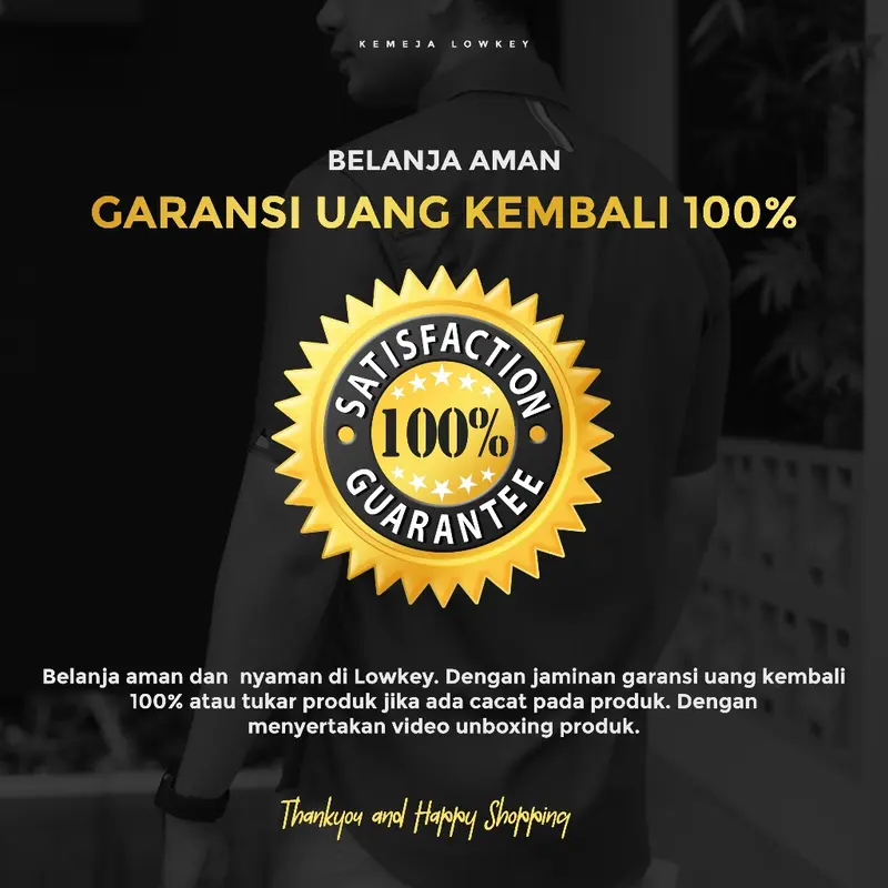 Lowkey Kemeja Pria Dewasa PD 21 Hitam | Kemeja Pria Pendek Kemeja Cowok Dewasa Kemeja Cowok Keren Kemeja Pria Slimfit Kemeja Pria Cowok Kemeja Casual Cowok 3