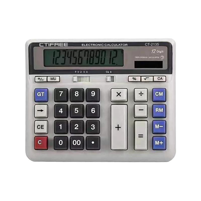 Product Introduction of Electronic Calculator Counter Solar & Battery Power 12 Digit Display Big Button for Business Office School Calculating 25