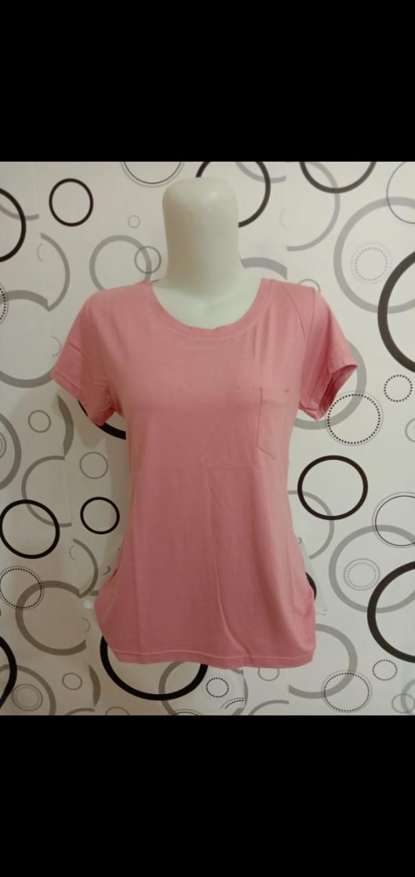 Product Introduction of kaos atasan wanita O neck modern trendy Rayon Spandex Baju Polos Oblong Basic Tebal Pendek 0
