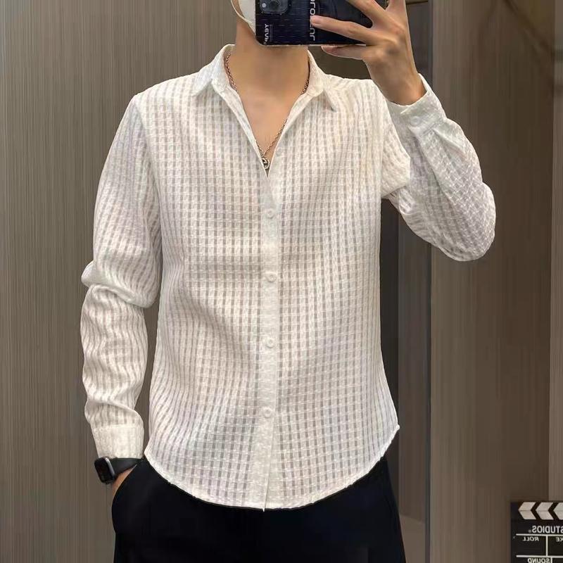 Áo Somi Nam Áo Sơ Mi Nam Tay Dài Cao Cấp Mẫu Mới Nam Tính Mạnh Mẽ Sang Trọng Thoáng Mát Hút Mồ Hôi 2 Màu Đen Trắng Size M L XL XXL