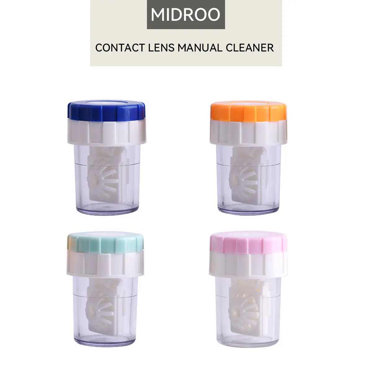 Midroo Lens Cleaner Cốc rửa lens/ kính áp tròng sử dụng bằng tay tiện lợi, dễ dùng (giao màu ngẫu nhiên)