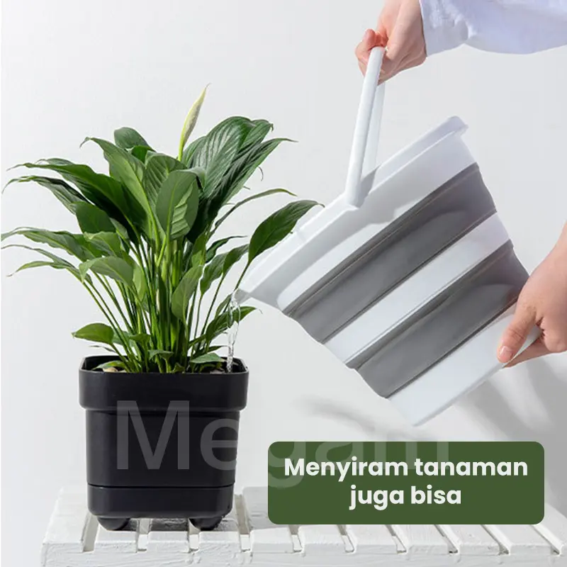 Megam Ember Lipat Portable 5L 10L Ember Kamar Mandi Keranjang Lipat Baju Laundry Ember Lipat Pancing Travel  Ember Pel Plastik Lipat Baskom Wadah Serbaguna Water Bucket Foldable Collapsible HSB683 7