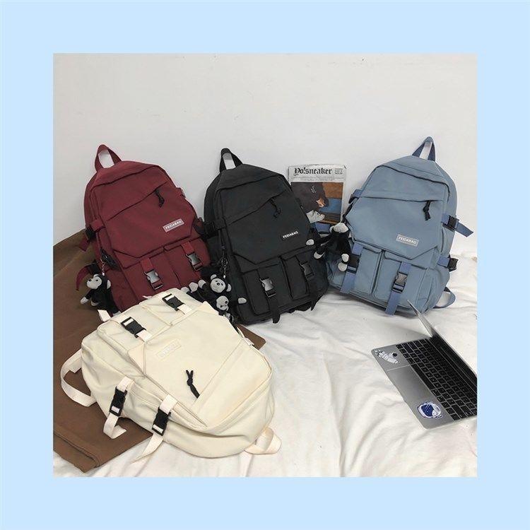 Product Introduction of Schoolbag Male High School Student Ins Fashion Cool Campus Backpack Female College Student Simple Large Capacity Backpack Korean Style 2024 4