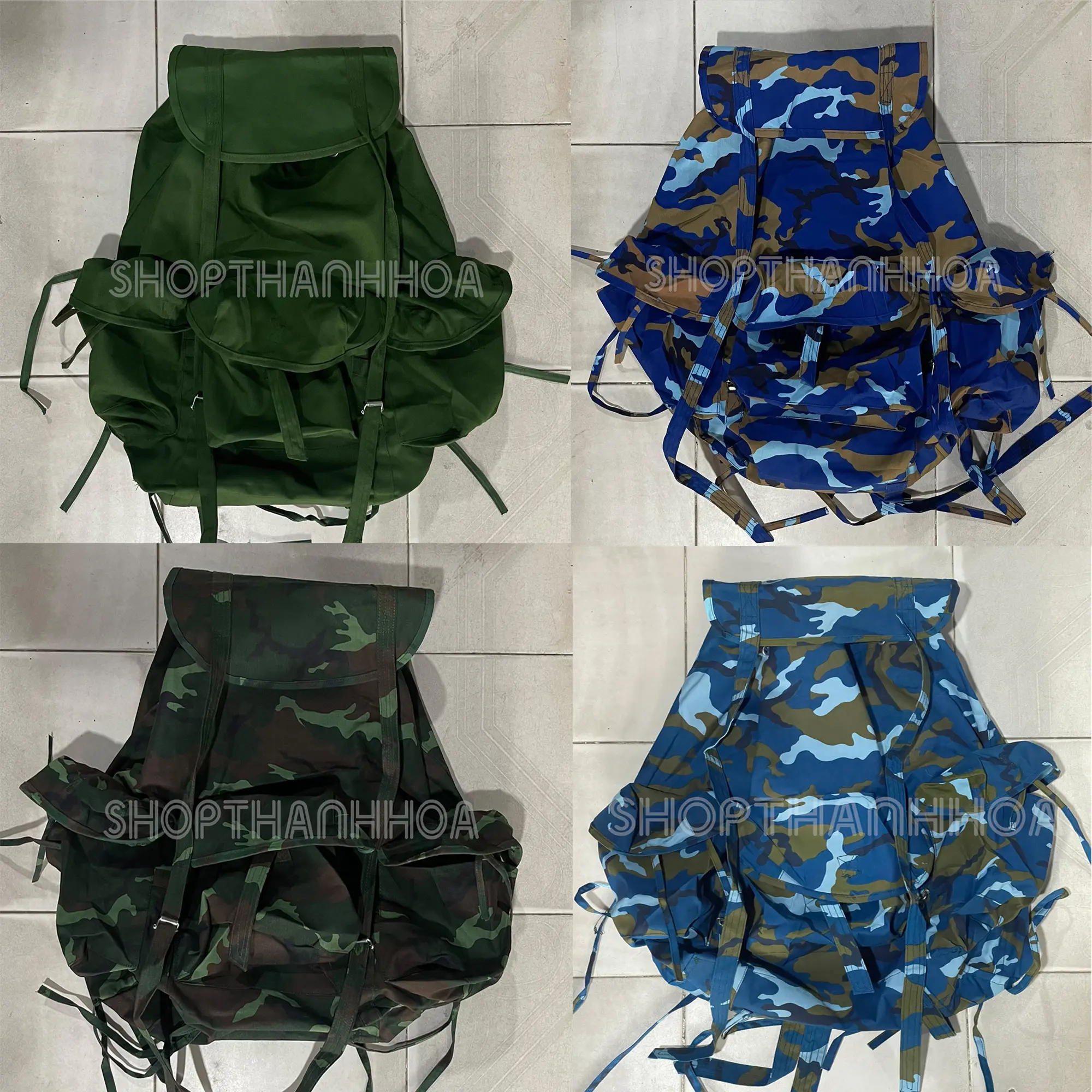 Balo con cóc màu xanh rằn ri, ba lô đeo vai backpack