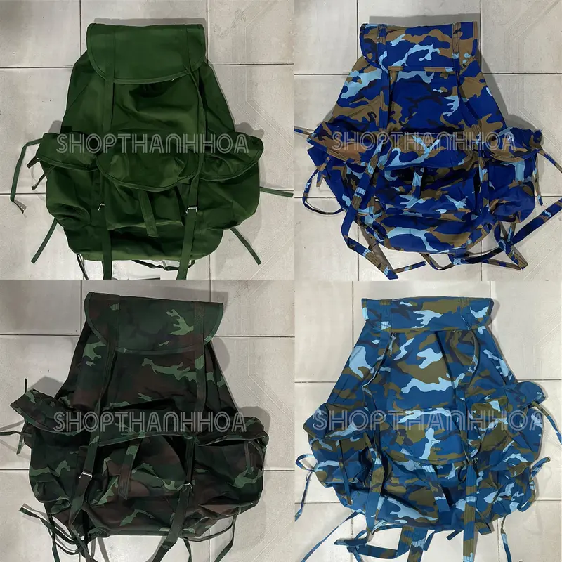 Balo con cóc màu xanh rằn ri, ba lô đeo vai backpack 0
