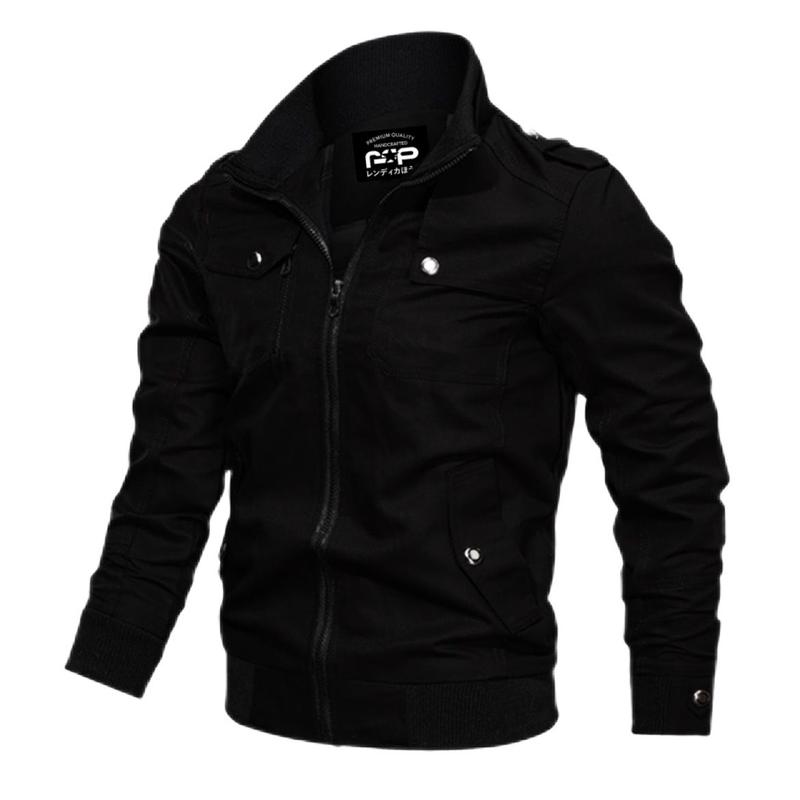 Jaket Bomber Kanvas Military Klasik By Rsp Jaket Bomber Klasik Pria Casual Tebal Semi Parka 3