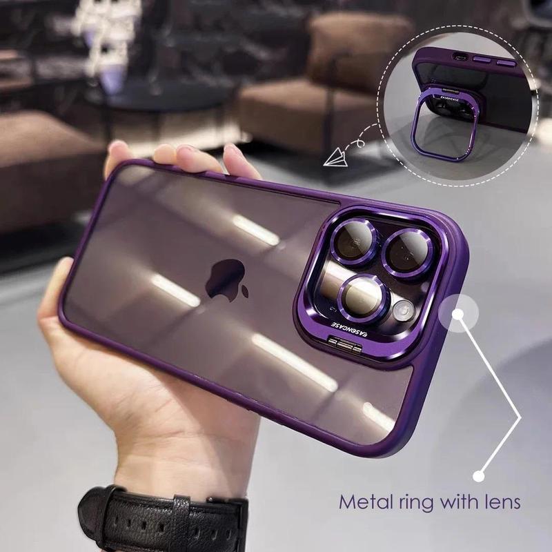 Product Introduction of Ốp Chân Đế Bảo Vệ Vòng Kim Loại, Cho iPhone 15 16 14 13 12 11 Pro Max 16 Plus, Bảo Vệ Kính Camera Ốp Lưng Trong Suốt, Với Vòng Kim Loại Ốp Bảo Vệ 1