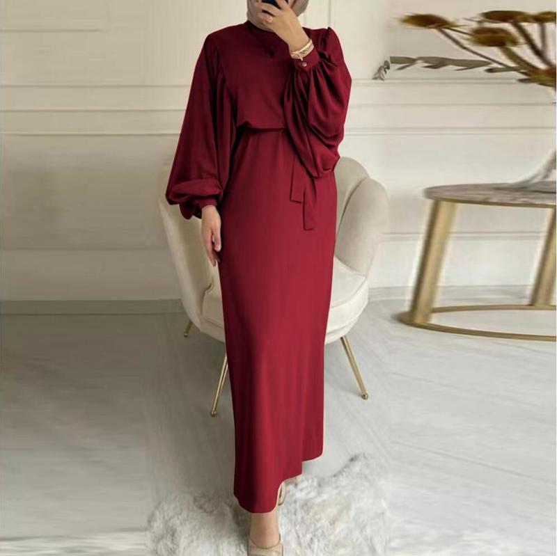 Product Introduction of Đầm Nữ, Thời Trang, Tay Phồng Bó Sát Eo, Cổ Tròn, Dài Tay 4