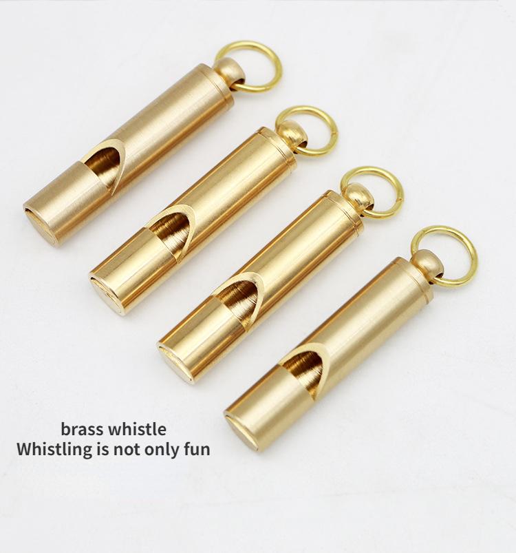 Product Introduction of 300db treble 1PCS survival whistle outdoor survival supplies pure brass keychain pendant whistle competition whistle copper whistle training equipment entertainment whistle communication whistle portable whistle pocket whistle bird walking whistle 1