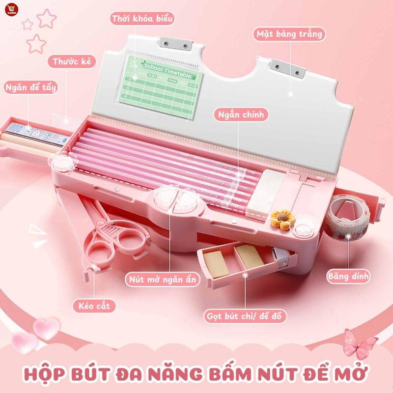 Hộp bút học sinh đa năng hình phi hành gia ngựa con hộp bút nhiều ngăn chất lượng cao